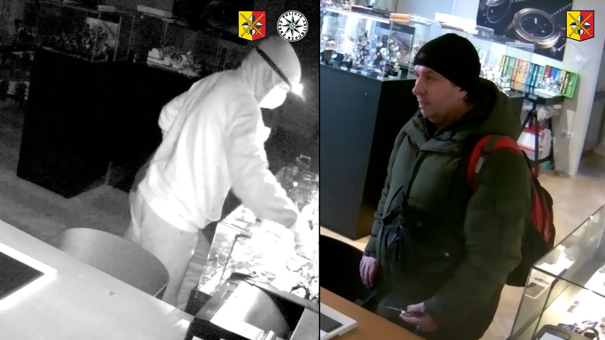 Milionová krádež hodinek v Praze: Řádění zlodějů s kladivy natočila kamera