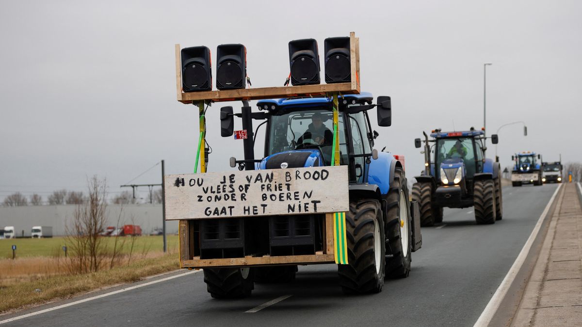 Belgičtí zemědělci blokují přístav Zeebrugge