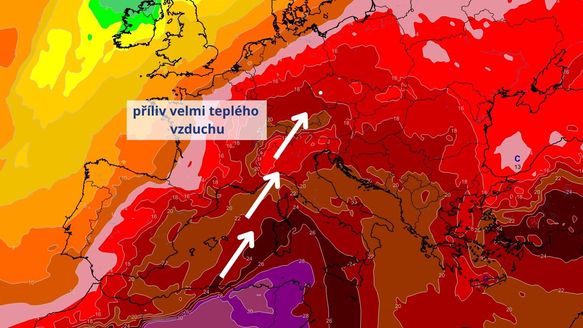 Do Evropy míří vlna veder, pocítí to i Česko