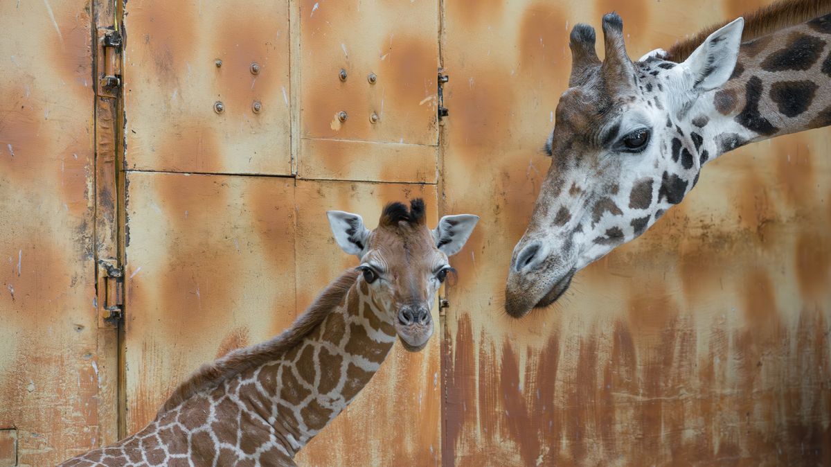 Sameček žirafy přišel v olomoucké zoo na svět s otokem mozku