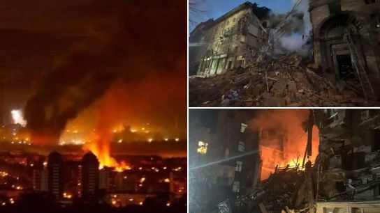 V Záporoží hoří. Ruská armáda zaútočila na město raketami