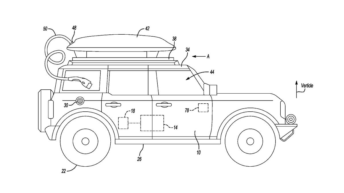 Ford žádá o patent na přídavnou baterii k elektromobilu. Chce ji vozit na střeše