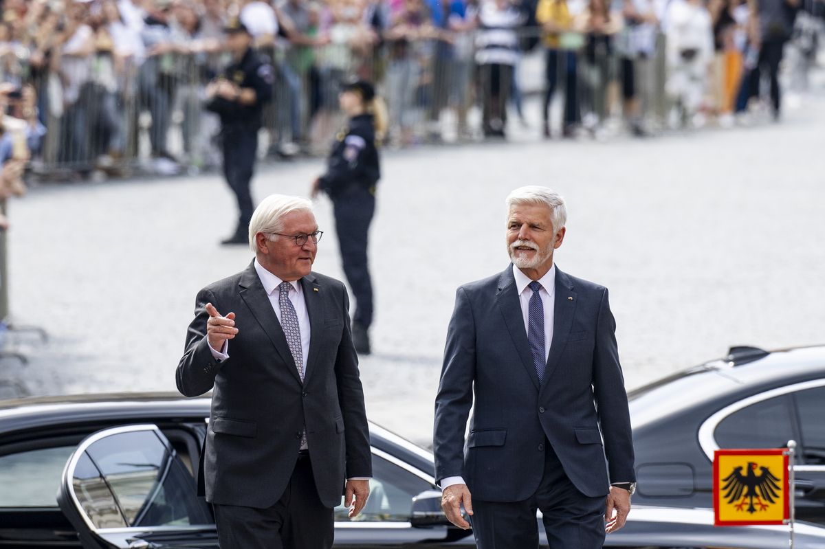 Pavel přijal na Hradě německého prezidenta Steinmeiera