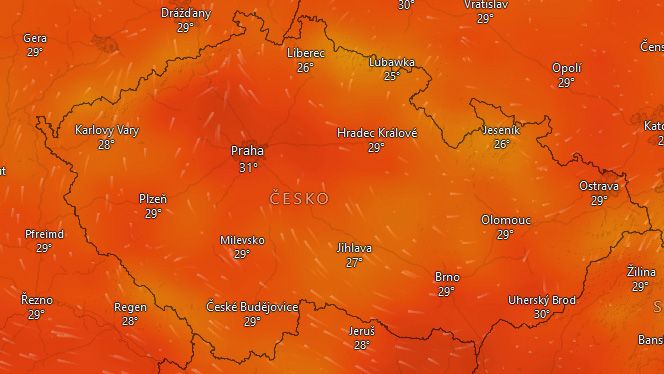 Meteorologové vydali výstrahu před vysokými teplotami