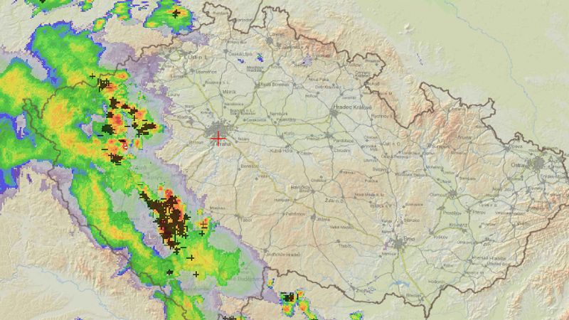 Extrémní deště na jihu Čech. Za hodinu spadlo 105 mm srážek