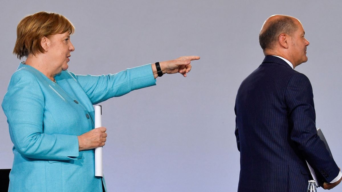 Angela Merkelová a Olaf Scholz 
