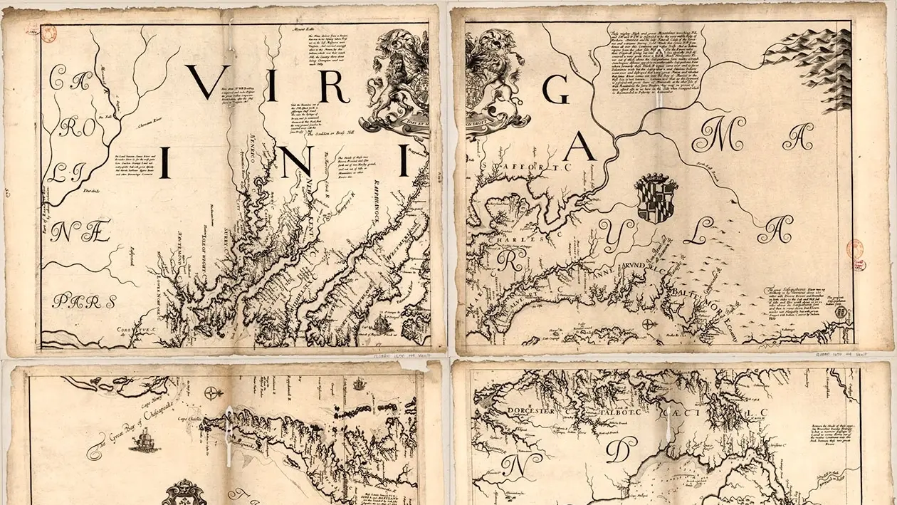 Augustinova mapa vyšla tiskem na čtyřech deskách v roce 1673 v Londýně.