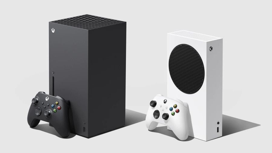 Oba nové Xboxy vedle sebe (vlevo je verze Series X)