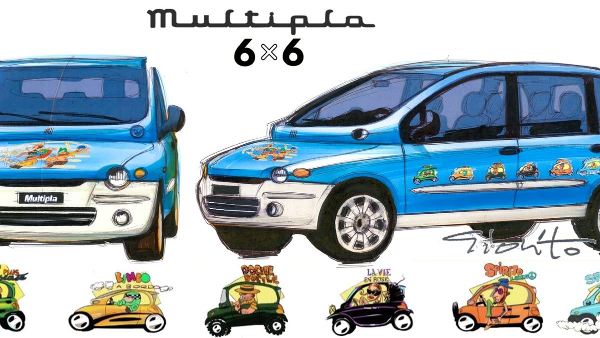 Kontroverzní Fiat Multipla slaví 25. výročí. Vznikne jedinečný kus s postavami z devadesátek