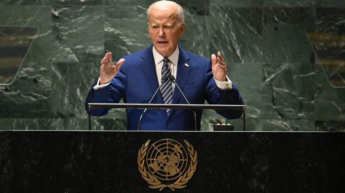 Rusko stojí v cestě míru, řekl Biden na půdě OSN