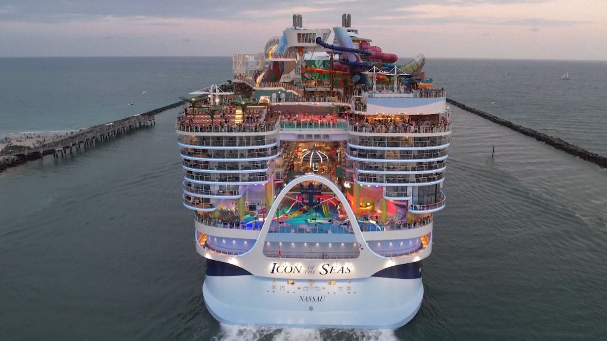 The world’s largest cruise ship begins its maiden voyage.  It’s huge