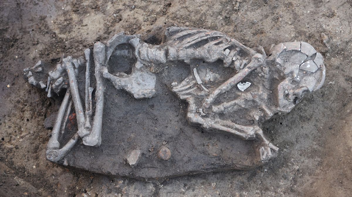 Bagr na Uherskohradišťsku odhalil kostry staré 7000 let