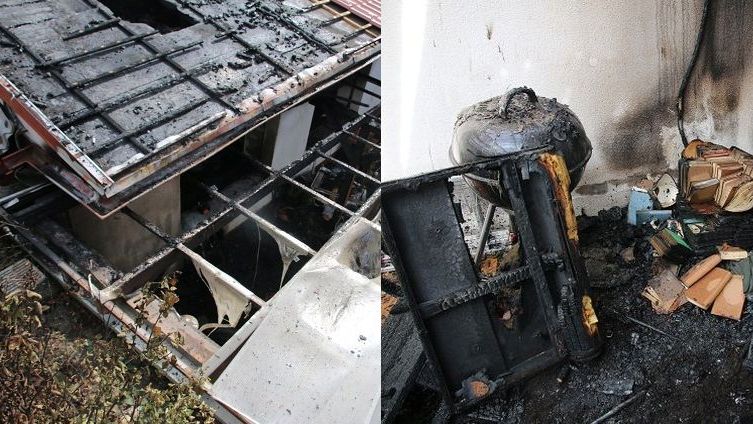 Požár domu s výbuchem v Hradci Králové, okna létala. Zraněný žhář čekal opodál na autobus
