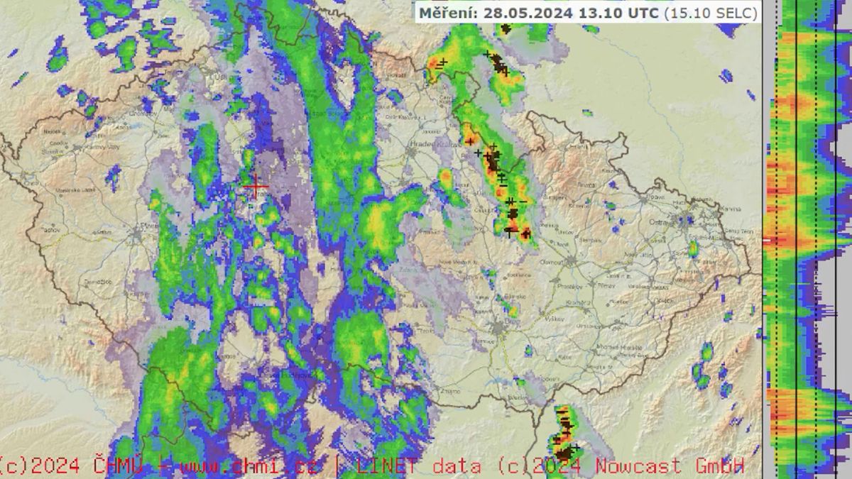 Pomezí Čech a Moravy sužují velmi silné deště a bouřky