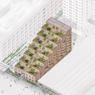 Zelené plochy teras přispějí k návratu přírody do původně průmyslové části města