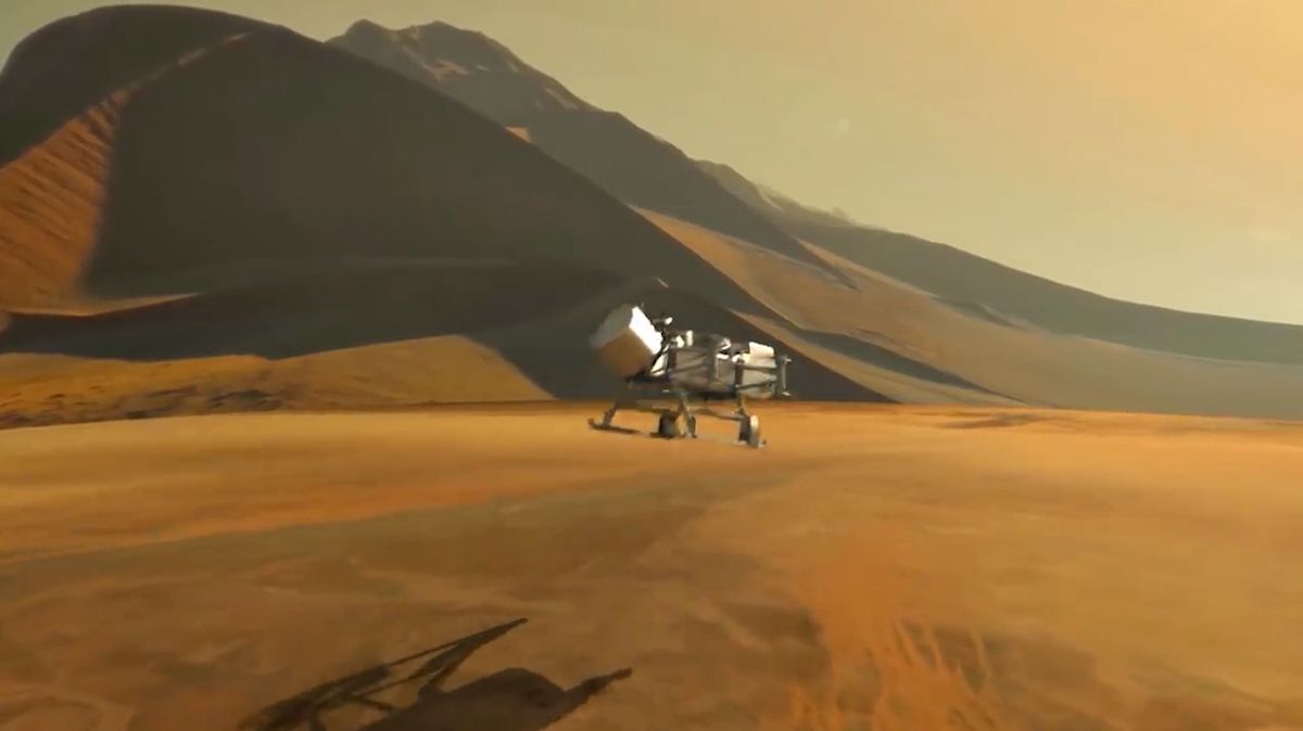 Robotická „vážka“ NASA se v roce 2034 proletí nad řekami měsíce Titan