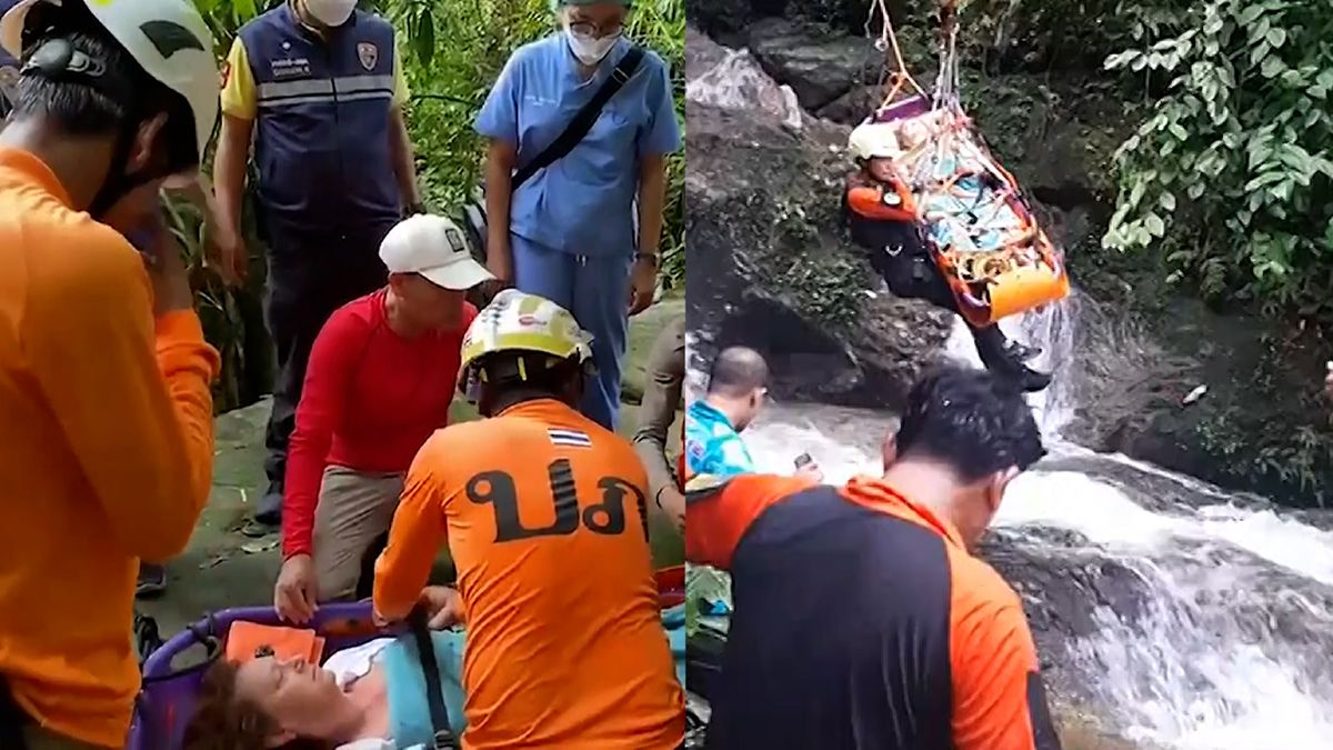 Šla, kam neměla. Turistka spadla v Thajsku z 60metrového vodopádu