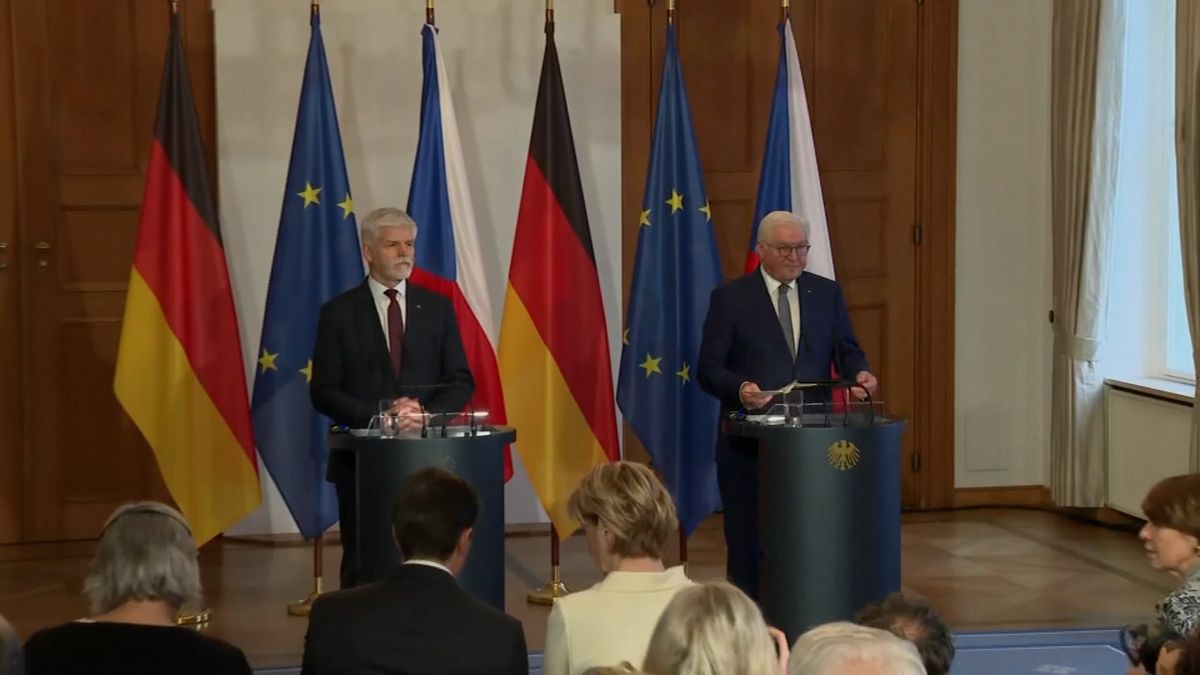 Živě: Tisková konference prezidenta Pavla s jeho německým protějškem Steinmeierem