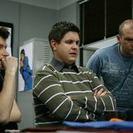 Kriminálka Anděl, 1. série. Na snímku David Švehlík, Michal Novotný a Marek Taclík