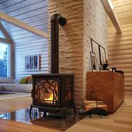 Sálavé teplo z krbu je velmi příjemné.