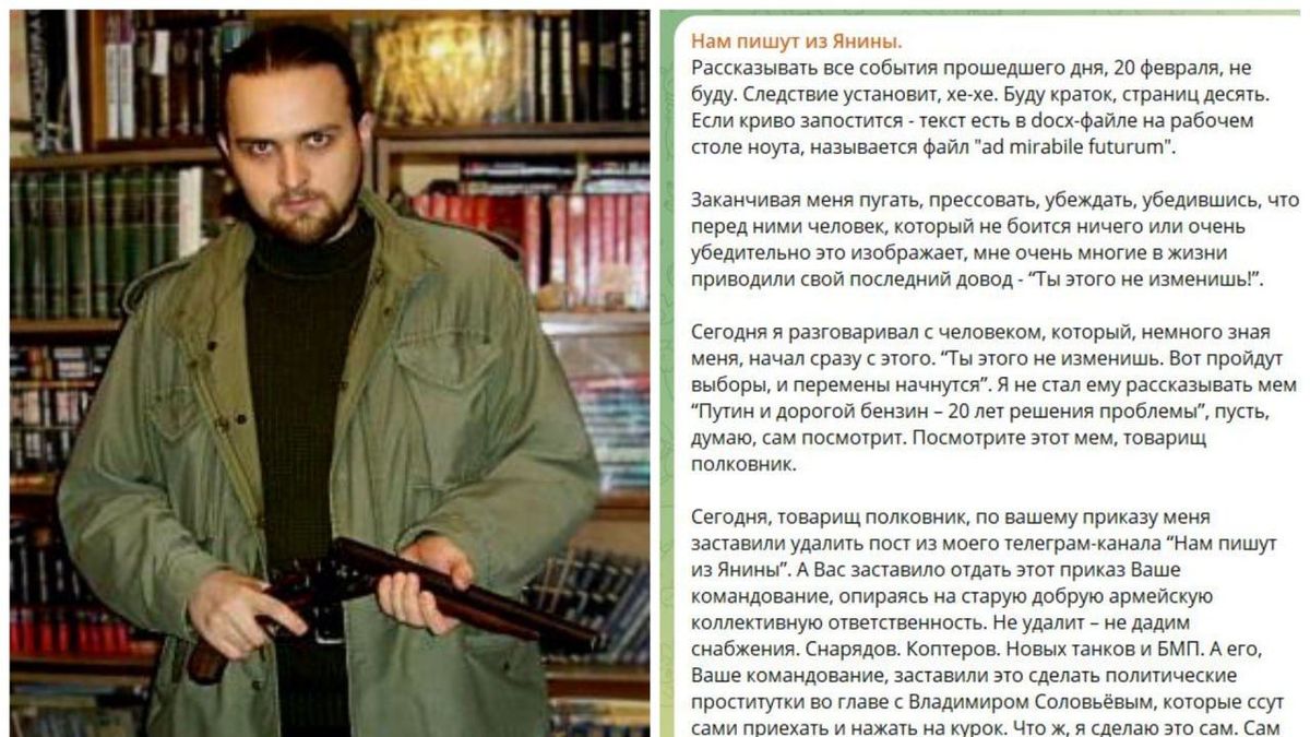 Dotlačil mě Solovjov. Ruský voják a bloger Andrej Morozov se zastřelil