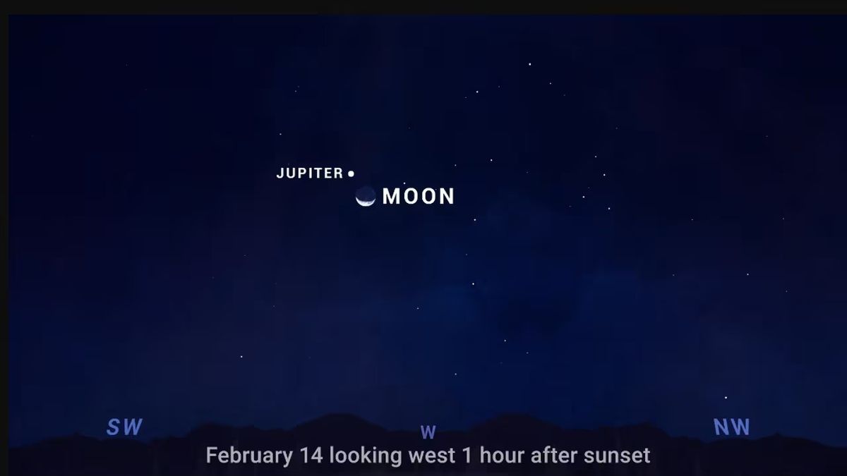 Působivé nebeské divadlo: Valentýnské sblížení Měsíce s Jupiterem