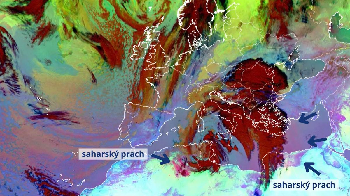 Na Česko může v pátek napršet saharský prach