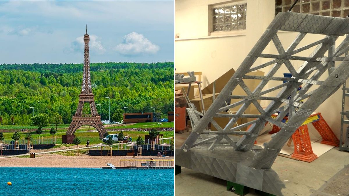 Eiffelovu věž budou mít i v Mostě. Takhle se 14metrový model tiskne