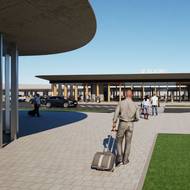 Vizualizace budoucí podoby výpravní budovy na kladenském vlakovém nádraží. 