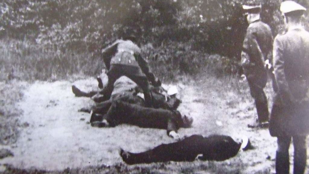 Po atentátu na Reinharda Heydricha zastřelily popravčí čety ve Spáleném lese u Klatov 73 lidí. Snímek vznikl před 80 lety, kdy tady zemřelo sedm důstojníků a tři civilisté.
