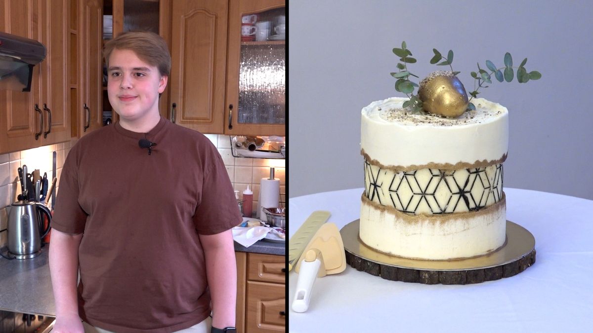Po vyučování peče dorty na zakázku. Čtrnáctiletý cukrář chce jednou do soutěže Peče celá země