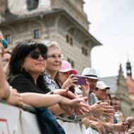 V davu nechyběli turisté, pro které byla akce příjemným překvapením při návštěvě Pražského hradu
