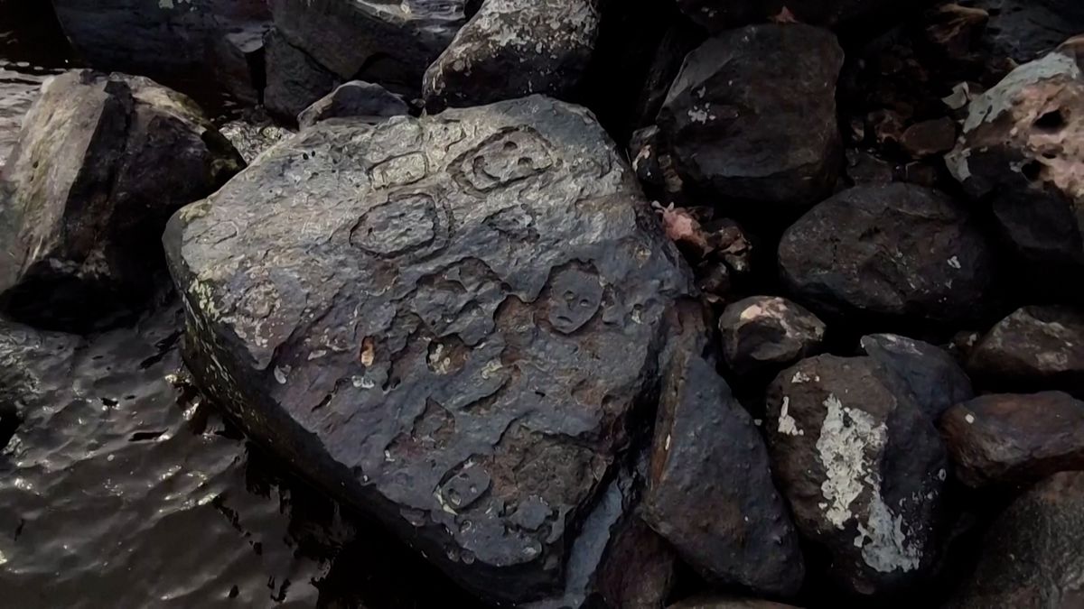 Pozoruhodné video. Sucho odhalilo v Amazonii kameny s prastarými obličeji