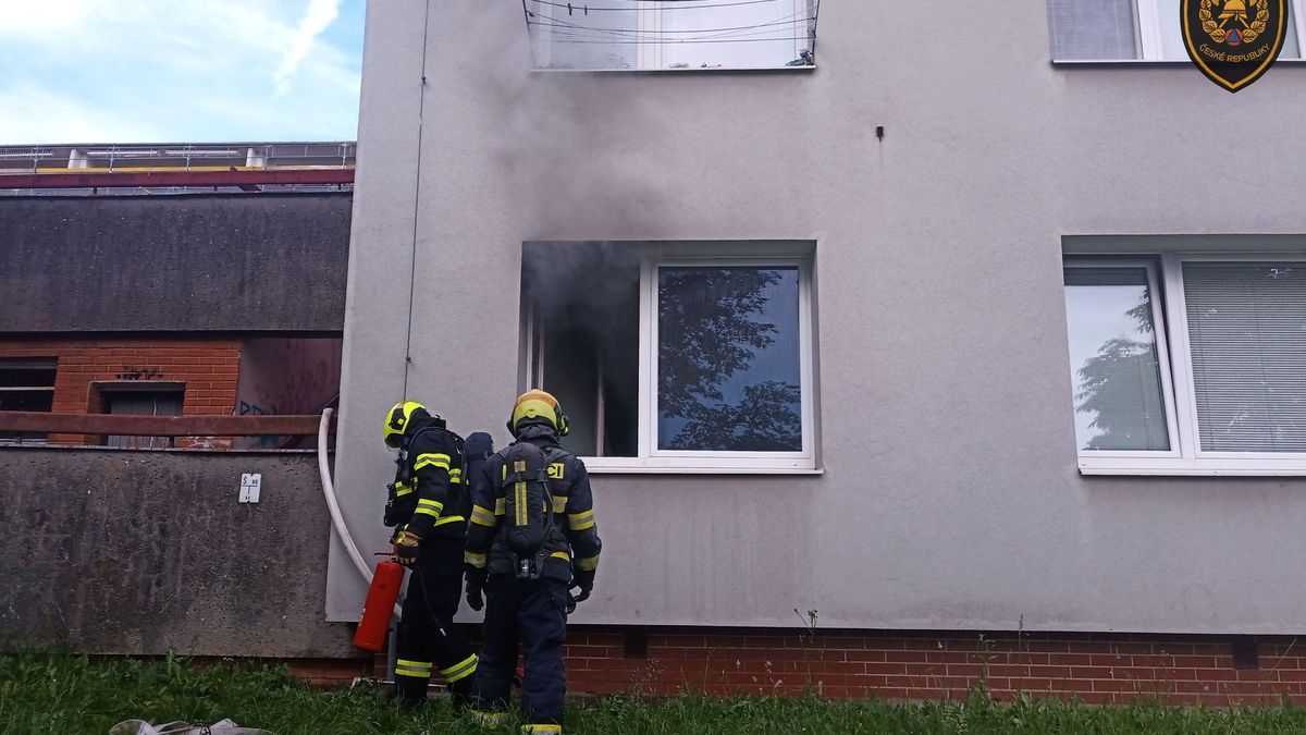 Před požárem přízemního bytu ve Zlíně vyskočila majitelka z okna i se svým psem