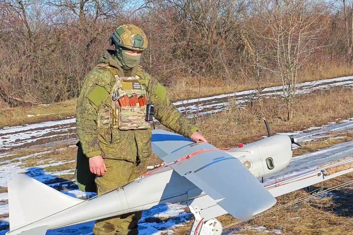 V Rusku dovezli do sběrny železa i průzkumný dron Orlan-10