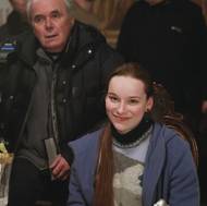 Z natáčení filmu Poslední aristokratka na zámku Milotice. Na snímku kameraman Vladimír Smutný a herečka  Yvona Stolařová