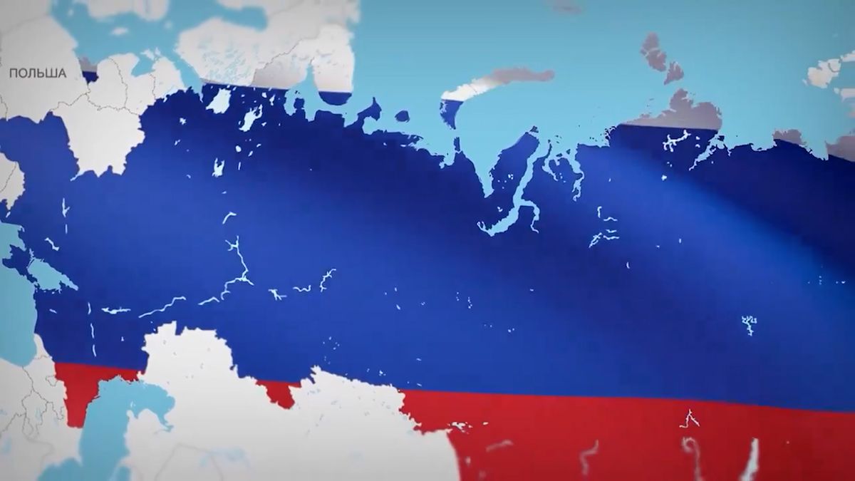 Medvěděv ukázal imperialistickou mapu Ruska. Ukrajina na ní už neexistuje