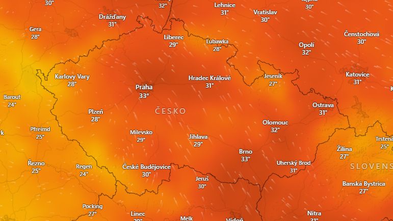 Meteorologové rozšířili varování před vedry