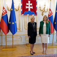 Choť amerického prezidenta Jill Bidenová a slovenská prezidentka Zuzana Čaputová