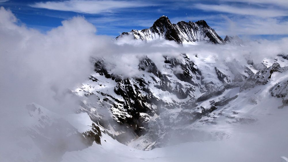 Jungfrau ve švýcarských Alpách