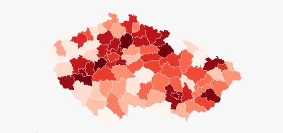 Koronavirová mapa: Praha už není nejhorší