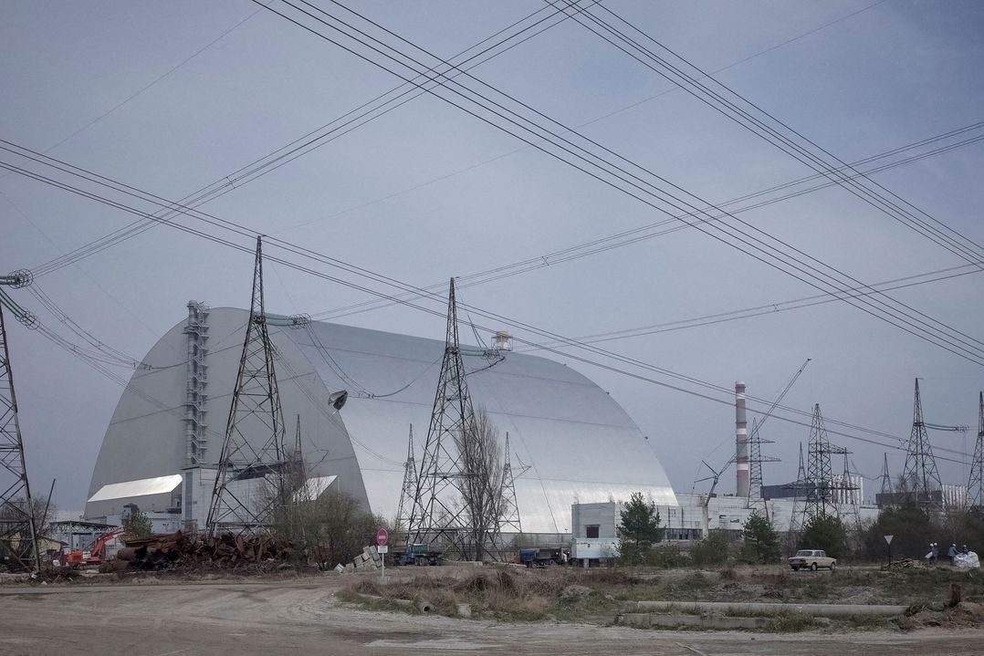 Sarkofág v černobylské elektrárně 