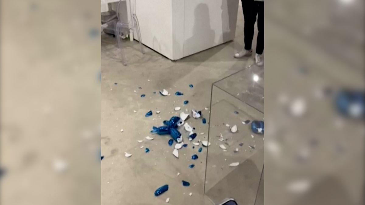 Žena na výstavě rozbila porcelánového psa bezmála za milion