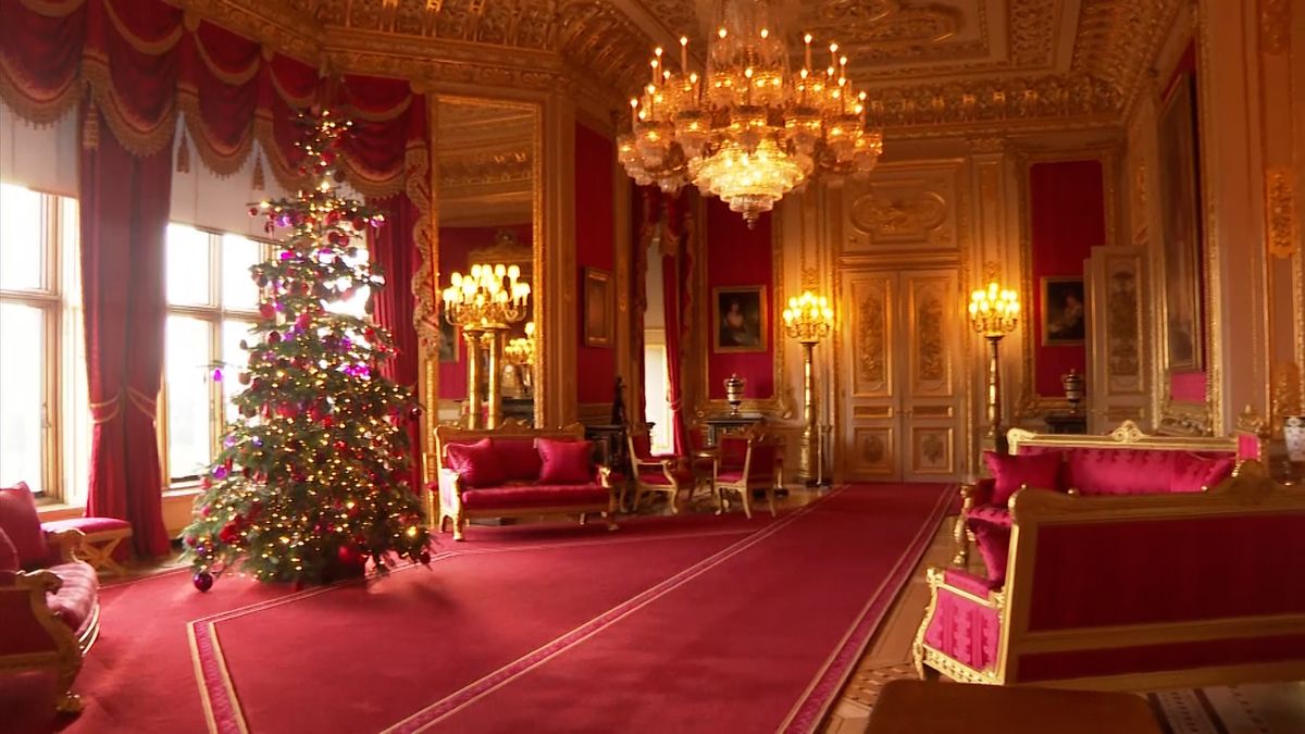 Vánoční výzdoba na hradě Windsor
