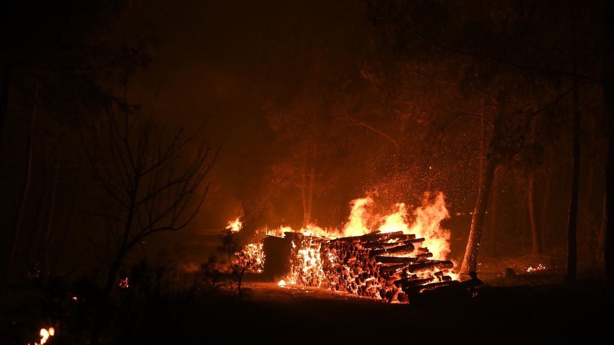 Hasiči v Řecku nalezli 18 ohořelých těl v národním parku Dadia
