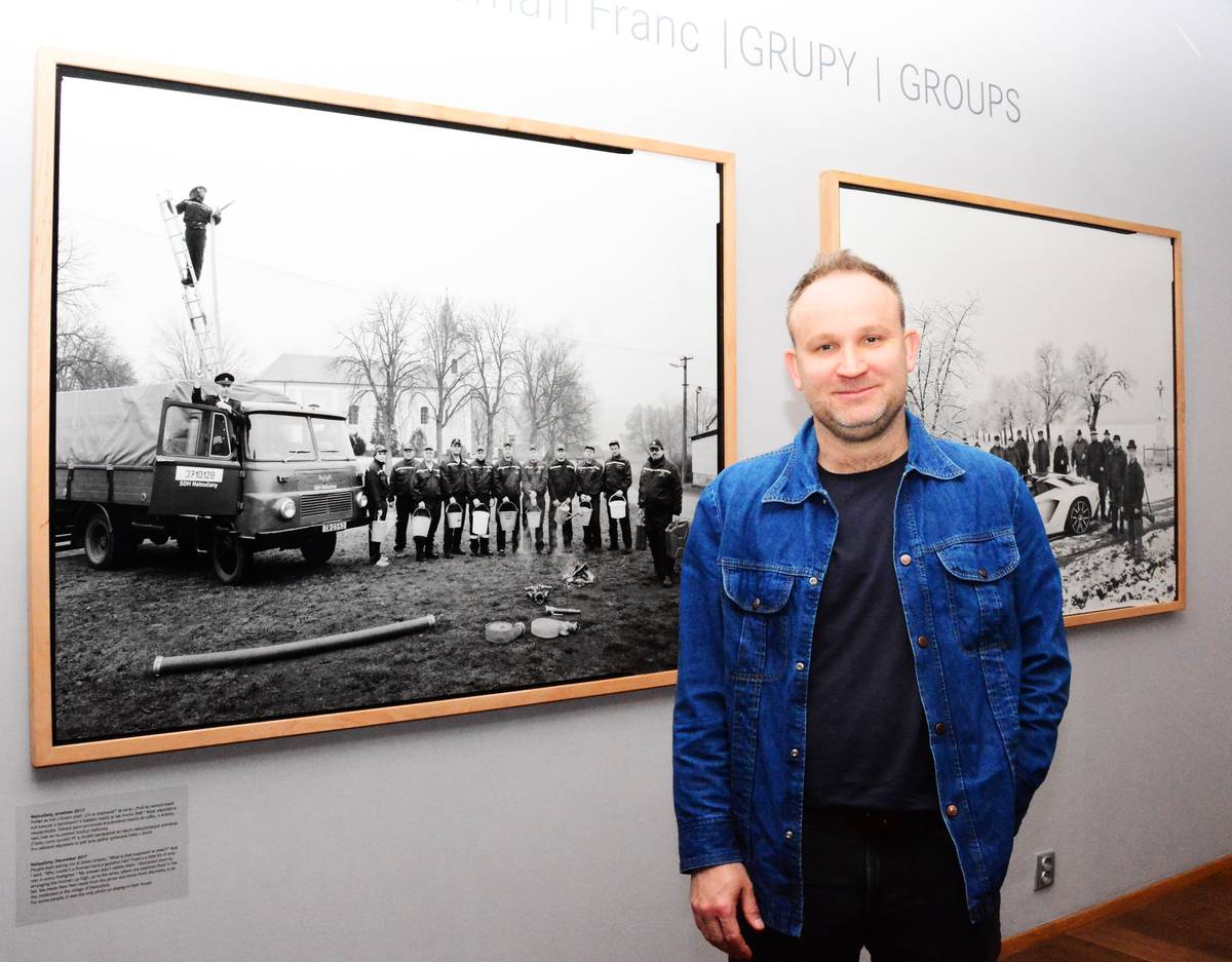Roman Franc v interiéru galerie