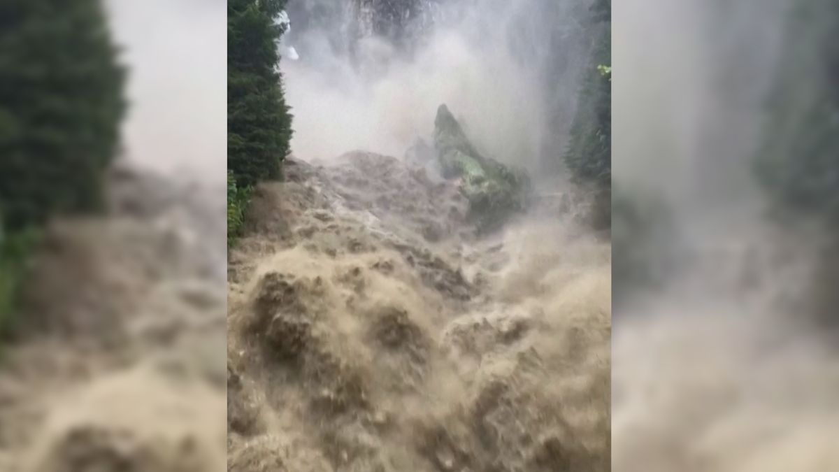 Vodopád v Bad Gasteinu se změnil ve hřmící inferno