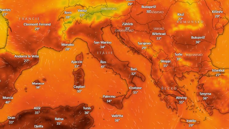 Rozpálený Řím hlásí absolutní teplotní rekord