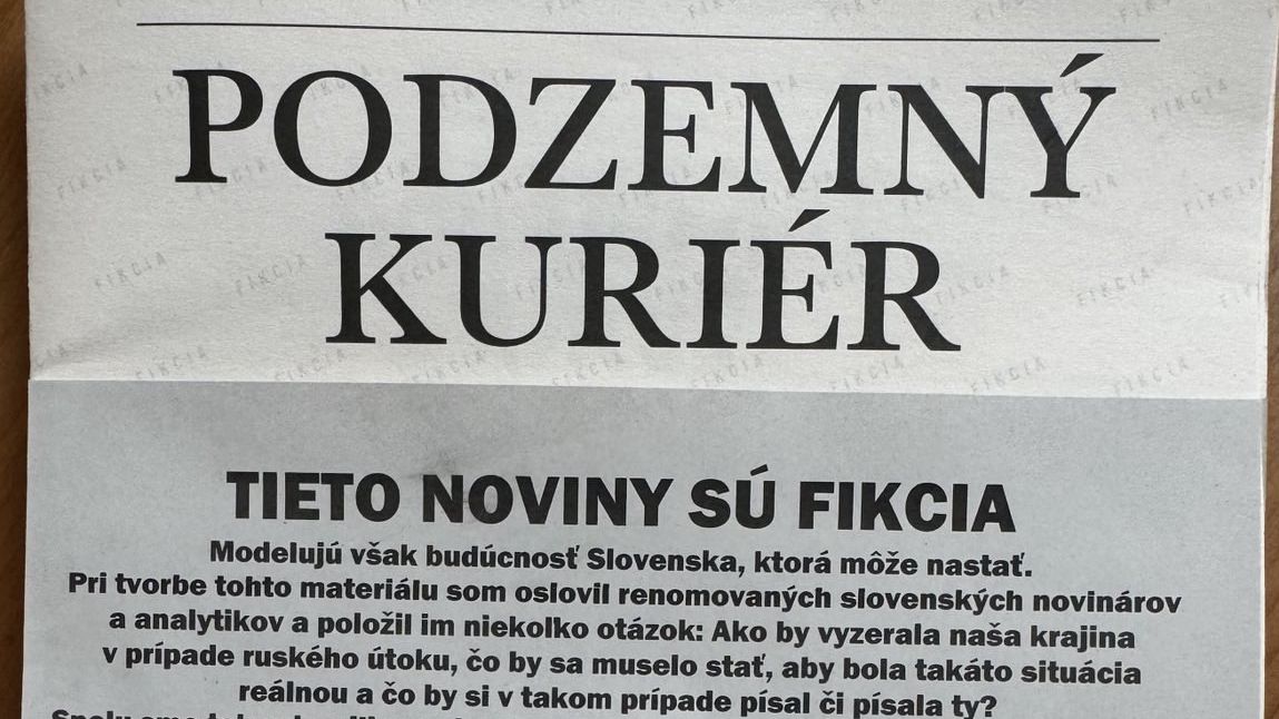 Fiktivní zpráva z roku 2028 o útoku Ruska na Slovensko namíchla Ficovu vládu