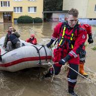 Hasiči dnes, 15. září 2024, evakuovali sídliště Kateřinky v Opavě.